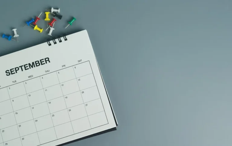September calendar used for a mortgage broker compliance checklist