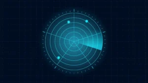Radar screen representing regulator attention during mortgage license renewal