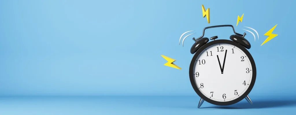 Alarm clock representing NMLS renewal deadlines ahead of the November 1 renewal period